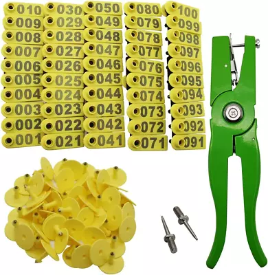 Sheep Ear Tag 001-100 Number Plastic Livestock Tags For Cow Cattle Sheep Goats P • $24.24