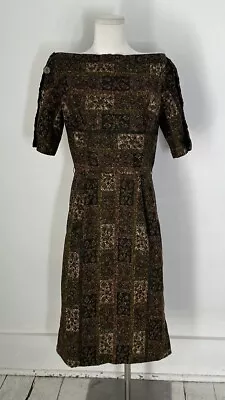 Vintage 50s Boatneck Tiki Look MCM Dress  • $78