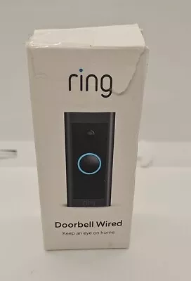 Ring Video Doorbell Wired Night Vision 2.4 GHz Wifi 1080p HD Camera - Black • $25