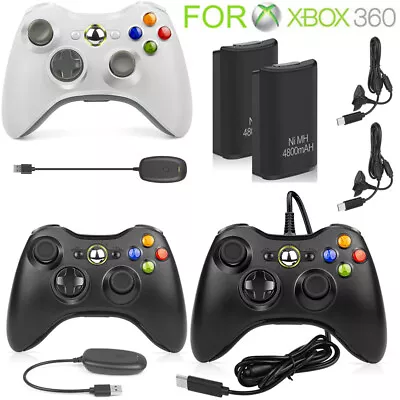 Wired/Wireless Controller Gamepad For Microsoft XBOX 360/360 Slim PC WIN 7 8 10 • $12.89