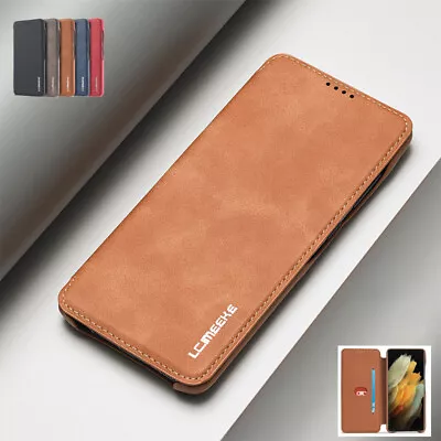 For Samsung S9 S20 S21 S22 S23 S24 Magnetic Flip Leather Wallet Stand Case Cover • $18.88