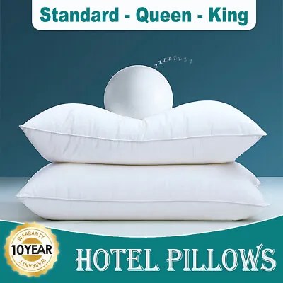 2x Quality Pillows Bamboo Hotel Breathable Home Pillows All Size Medium Firm • $9.49