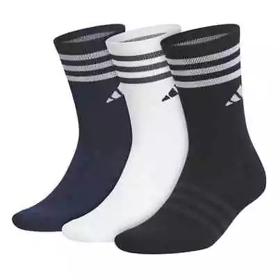 $29.95 • Buy NEW Adidas Crew Socks 3 Pack - Multicolour - Drummond Golf