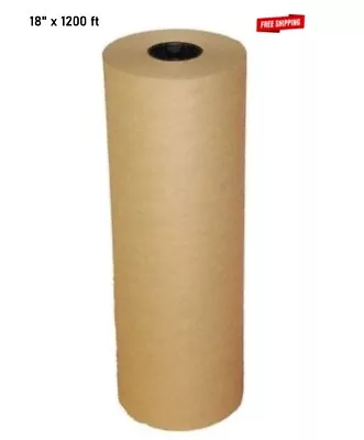 18  X 1200 Ft Brown Kraft Paper 30 Lb Basis Weight Roll Packaging Shipping • $39.97