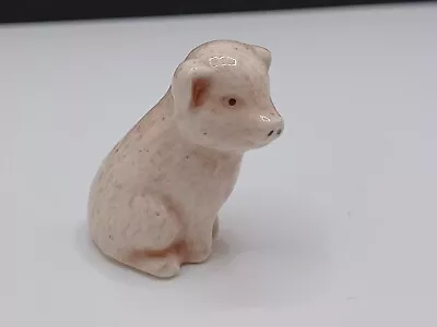 Vintage Miniature Ceramic Sitting Pig Figurine Farmhouse Country Decor Dollhouse • $4.99