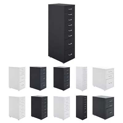 £99.95 • Buy Tall Chest Of 3 4 5 6 8 Drawers Bedside Table Cabinet Filing Cupboard Nightstand