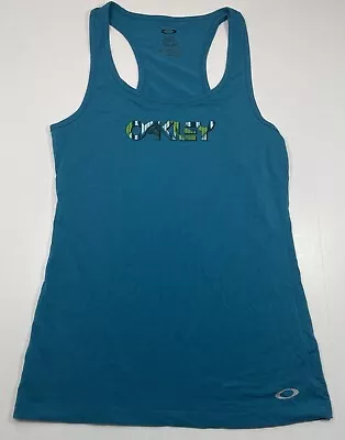 Oakley Women's Athletic Racerback Workout Tank Top Blue Size Large • $15