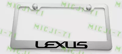 $10.50 • Buy Lexus Letter Stainless Steel License Plate Holder Frame Rust Free W/ Bolt Caps