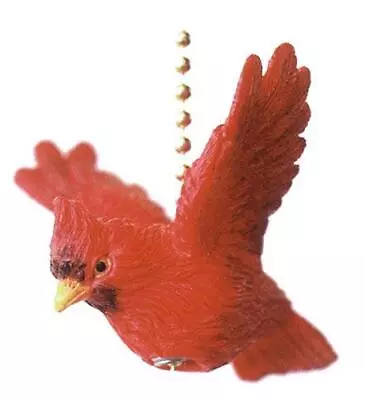 Virginia Red Cardinal Bird Ceiling Fan Or Light Pull Three Dimensional • $12.99
