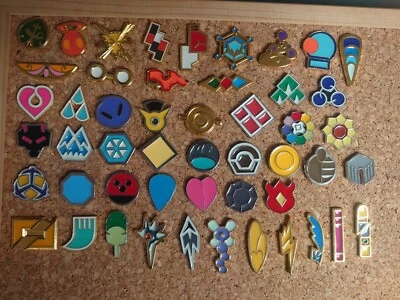 £20 • Buy Pokemon Gym Pin Badges Various Generations 50 Metal Badges