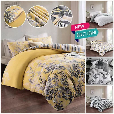 Luxury Reversible Floral Duvet Quilt Cover Bedding Set Single Double King Size  • £11.43