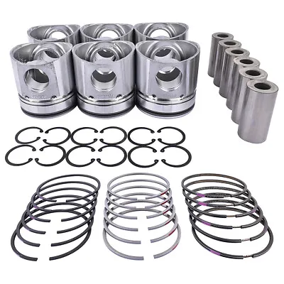 3928673 Piston Set With Rings Pins STD Fits 94-98 Dodge Ram Pick-up 5.9L V8 6BT • $199