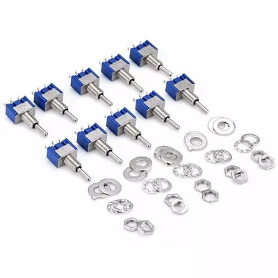 10PCS SPST Mini Toggle Switch 3Pin 2 Position ON/ON Miniature Toggle Switch 6... • $13.09