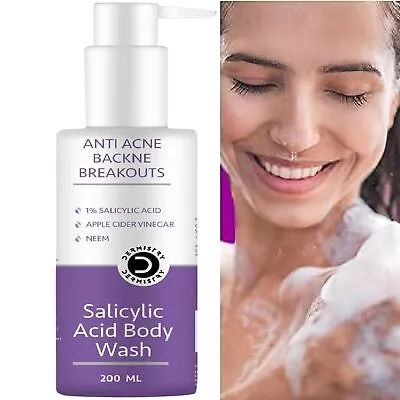 Salicylic Acid Niacinamide Anti Acne Body Wash For Breakout Removes Excess Oil • £12.34