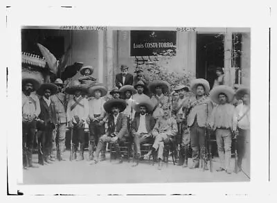 8  X 10  Emiliano Zapata Salazar & His Menleader Of Mexican Revolution • $16.95