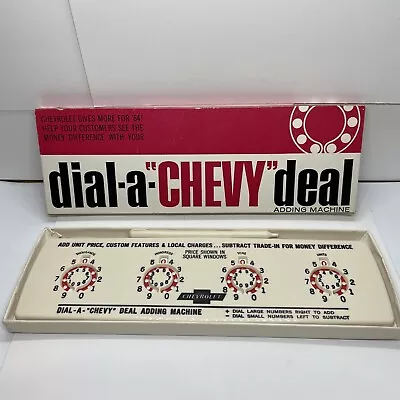 Vintage Chevrolet Sterling Dial-A-Matic Adding Machine Advertising Piece • $55