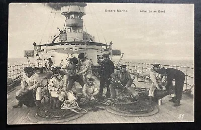 Mint WW 1 Germany Navy Torpedo Boat Crew Sailors OnBoard Picture Postcard 1915 • $68