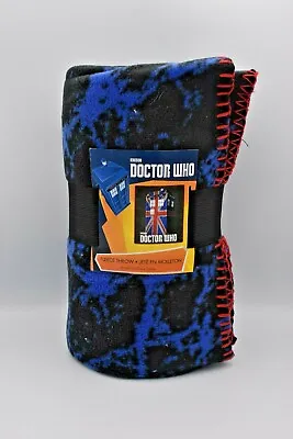 $12.74 • Buy Doctor Who TARDIS British Flag Textured Lightweight Fleece Throw (BBC Licensed)