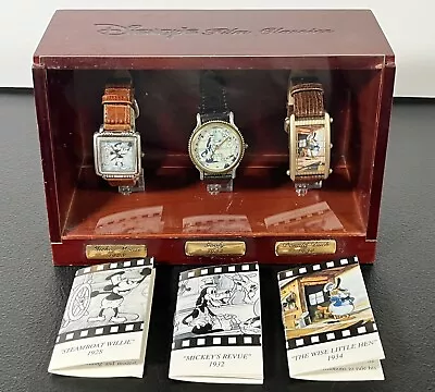 Disney Goofy Mickey Donald Film Classics Watch Collection + Showcase & COAs • $124.99