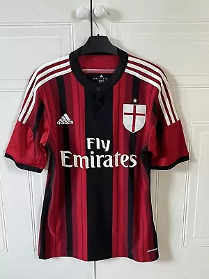 2014-2015 AC Milan Adidas Home Shirt Size Small Adults • £29.99