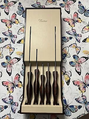 Cutco 6 Piece Knife Set 1- Wall Mount Holder 5 -knives  1721 1722 1723 1724 1729 • $150