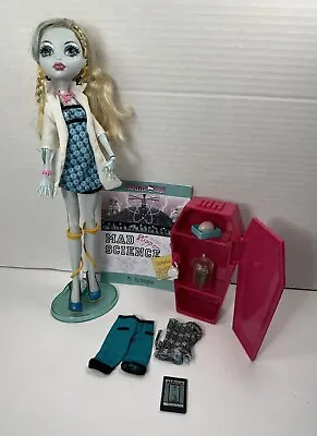 Monster High Lagoona Blue Doll Mad Science Frog Diary Locker Stand • $79.99