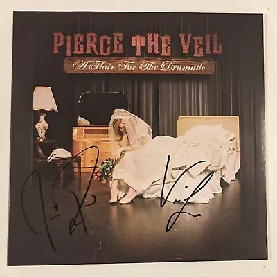 Pierce The Veil Signed Autographed Flair For Dramatic Cream Pink Splatter Vinyl • $500