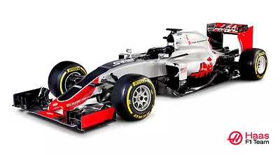 HAAS VF-16 F1 FORMULA 1 RACE CAR POSTER PRINT STYLE A 20x36 HI RES 9MIL PAPER • $34.95