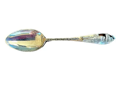 Detroit Michigan Sterling Silver 5 1/2  Souvenir Spoon City Hall .56oz.  • $27.99