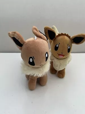 Pokemon 2019 Original Plush Doll Standing Eevee / Glass Hanging Set Of 2x Plush • $22.50