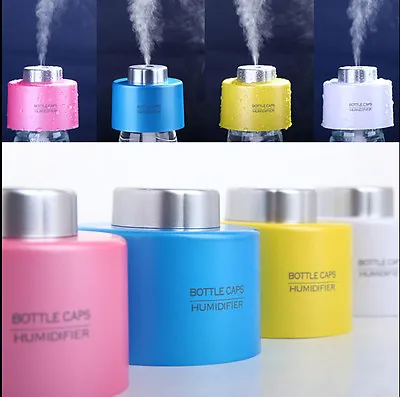 USB Portable Mini Water Bottle Caps Humidifier Air Diffuser Aroma Mist Maker Pin • $9.99