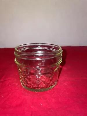 Mason Jar 4 Oz. Quarter Pint Quilted Crystal Jar -Estate Find • $4.50