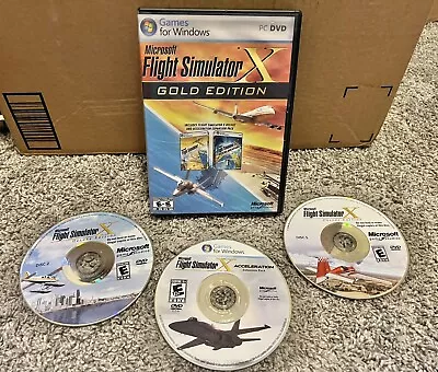 Microsoft Flight Simulator X: Gold Edition (PC: Windows 2008) 3 PC DVD Set • $22.49