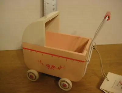 NWT Maileg RETIRED PINK WOOD PRAM CARRIAGE     HARD TO FIND • $70