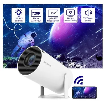 Smart Projector Android 11.0 MINI Portable 5G WIFI Home Cinema 720P For SAMSUNG • $155.50