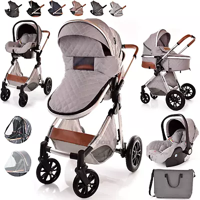 Baby Buggy Pushchair Lightweight Pram Child Stroller 3 In1 Travel System GIFTS • £198.99