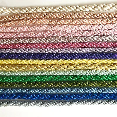 Cord 8mm Braided Rayon 1300 Sold Per 1 Meter Length. Choose From 18 Colors • $3.45