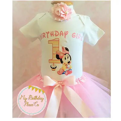First Birthday Outfit Minnie Mouse Inspired OutfitPink Tutu SetHandmade • $26.99