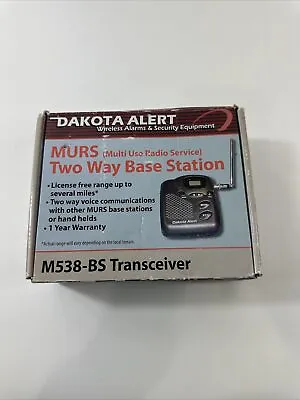 Dakota Alert MURS Wireless 2-Way Base Station Radio (M538-BS) • $69.95