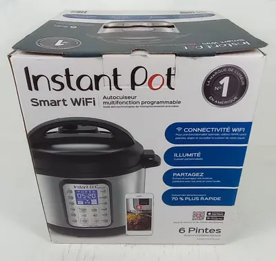 Instant Pot Smart 6 Qt. 7-in1 Electric Pressure Cooker - Black/Silver Wi-fi 60 • $51.50