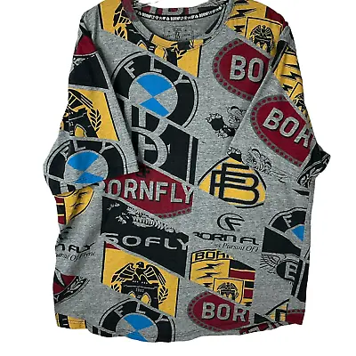 Born Fly Men's  All Over Graphic Print Streetwear 3XL Cotton Blend • $18.87