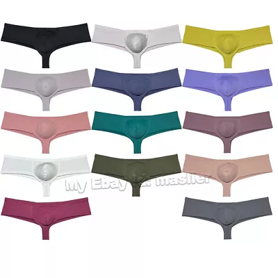 Men Skin Feel Cheeky Boxer Brief Underwear Booty Short Half Hip Brazilian Bikini • $7.80