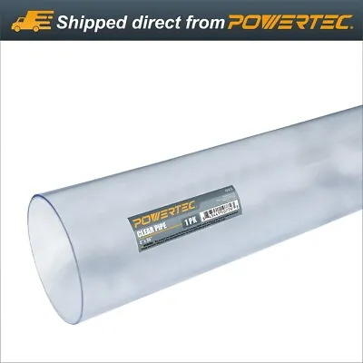 POWERTEC 70272 Clear Dust Collection Pipe 4  X 36  Long Rigid Plastic Tubing • $35.99