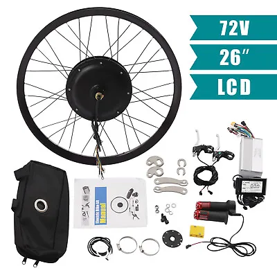 26 Inch Rear Wheel 72V 2000W Electric Bicycle Motor E-Bike Hub Conversion Kit • $388.55