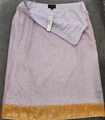 J.Crew Collection Iridescent Lavendar Sequin Skirt. Size 12 New With Tags! • $125