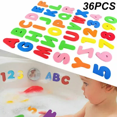 36x Child Toddler Kids ABC 123 Foam Letters Numbers Bath Tub Swimming Play Toys. • £6.39