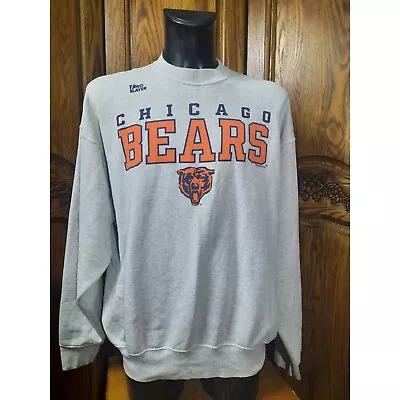 Vintage Mens 2XL Pro Player Chicago Bears Long Sleeve Sweatshirt 1990s Officiall • $71.25