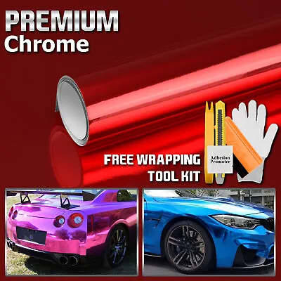 9 Colors Chrome Vinyl Film Wrap Sticker Decal Air Release Bubble Free 3 Layers • $4.99