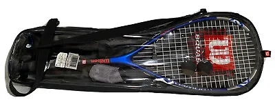 Wilson Squash Racket TI Power Titanium 2 Balls Racket 27 In Blue 3.75 In Grip • $34.97