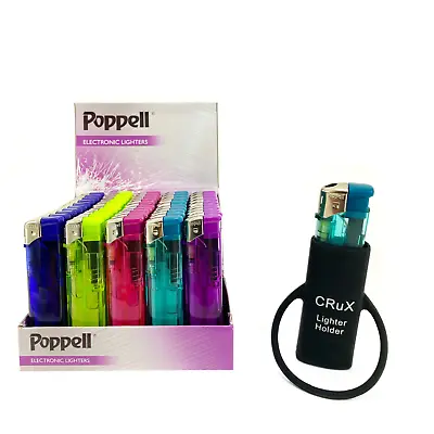 £12.99 • Buy Poppell Electronic Lighters X 50 Including Free Lighter Holder